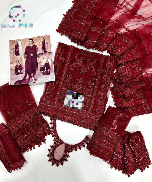 Mushq Wedding Edition ā Luxury Net Suit ( RED)