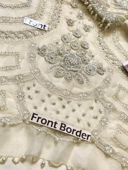 Maria B Chiffon Suit – Luxury Embroidered 3-Piece Unstitched Collection