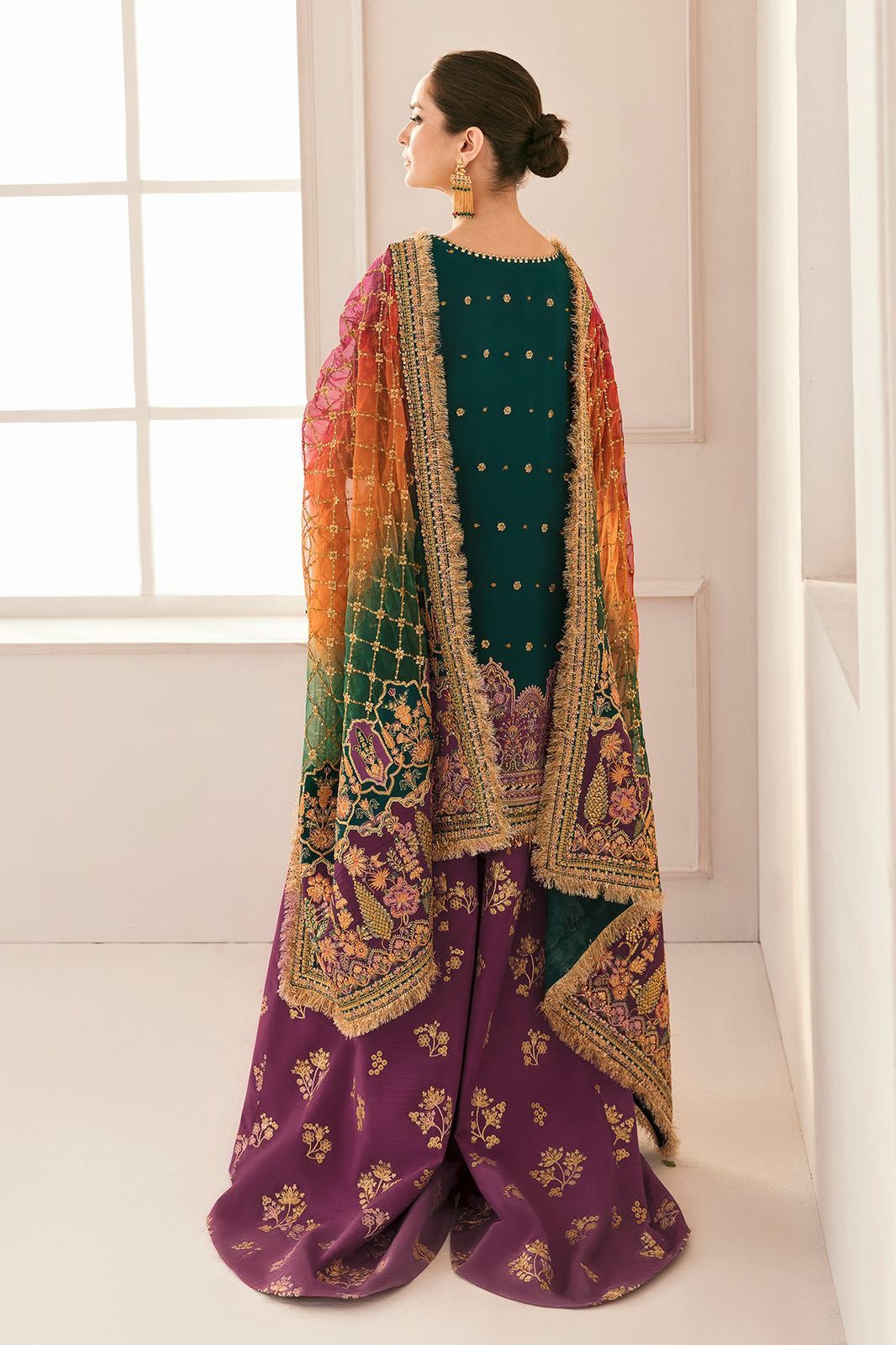 Baroque Chantalee Organza Suit – Luxury Unstitched Embroidered Collection