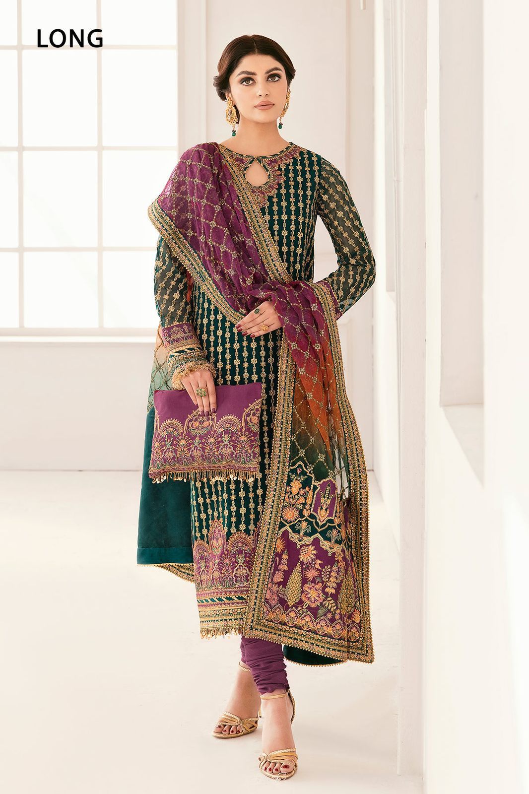 Baroque Chantalee Organza Suit – Luxury Unstitched Embroidered Collection