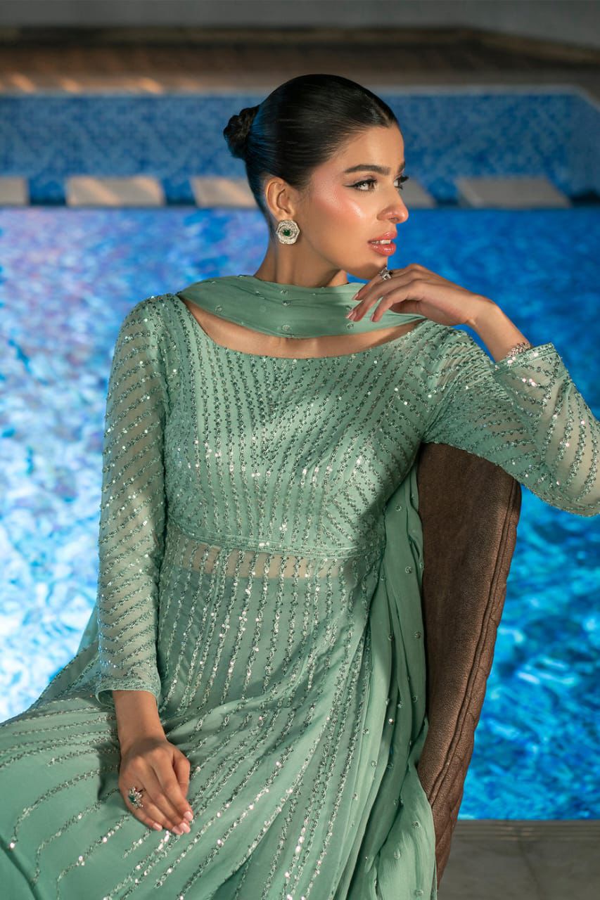 Fahad Hussayn Chiffon Suit