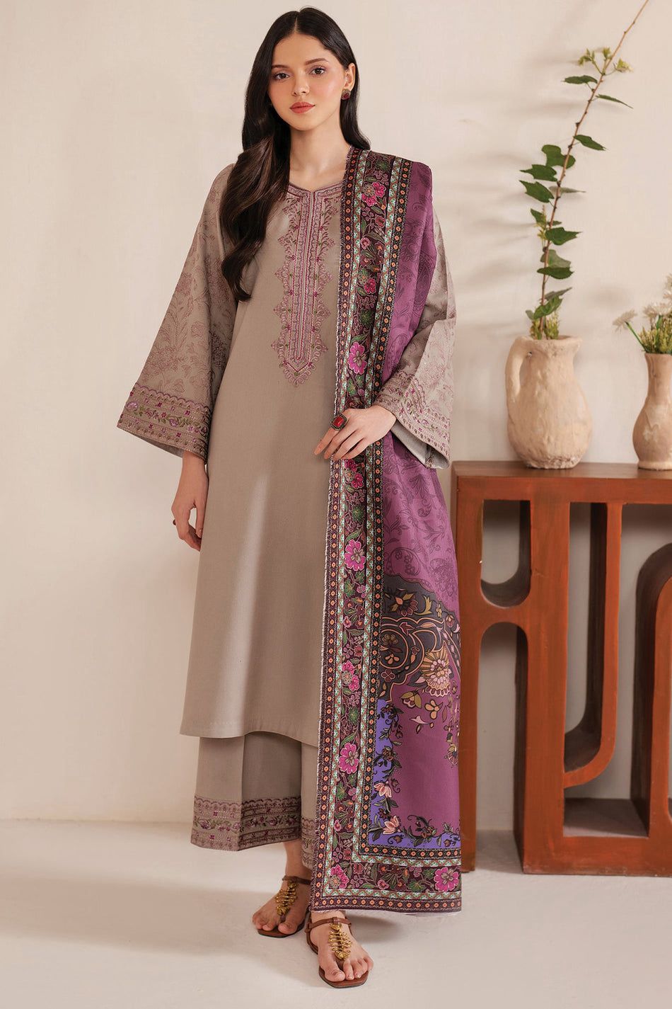 LAWN 3 Piece Embroidered Suit (Article 34)