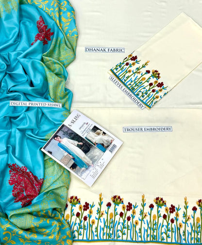 LAWN 3 Piece Embroidered Suit (Article 35)