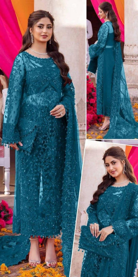 Heer Luxury Net Embroidered Collection