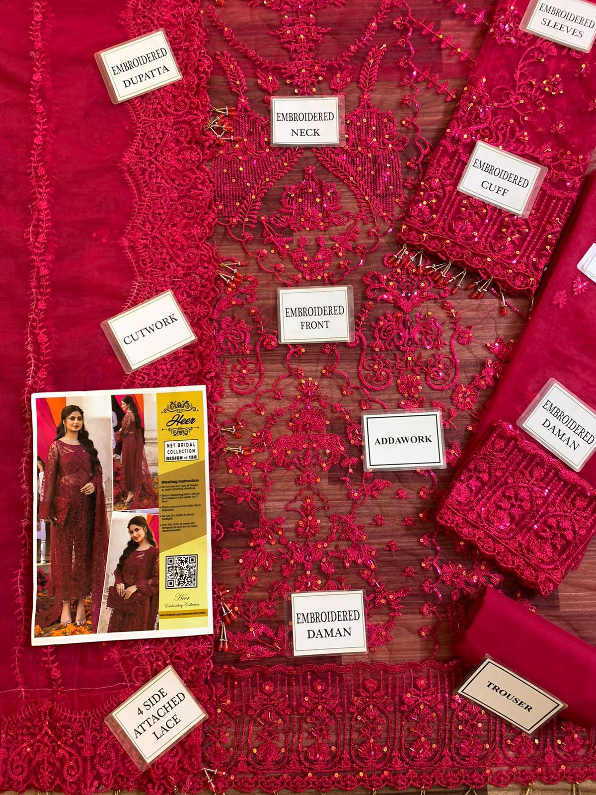 Heer Luxury Net Embroidered Collection