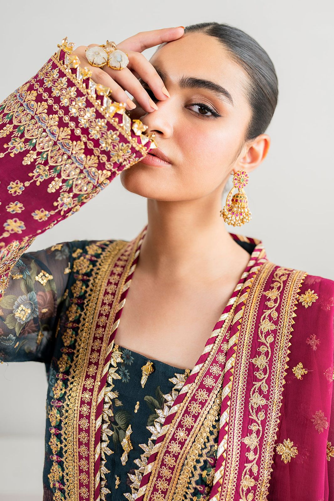 Baroque Luxury Chiffon Unstitched Replica