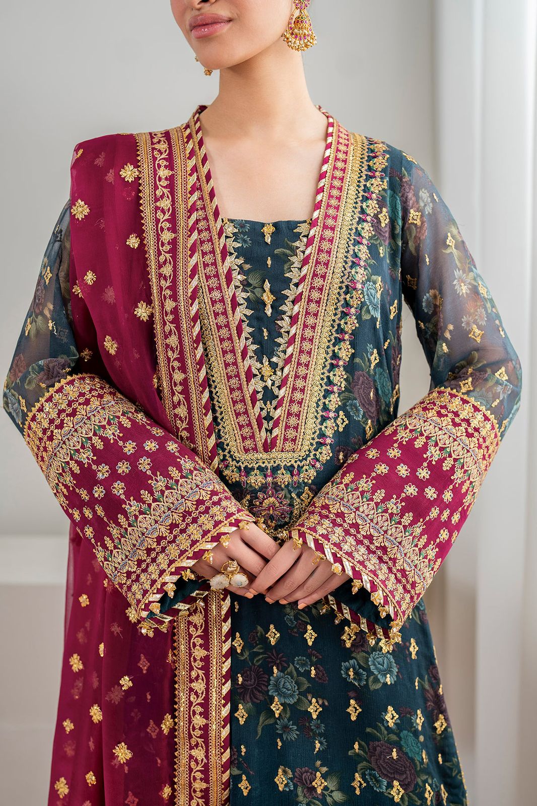 Baroque Luxury Chiffon Unstitched Replica