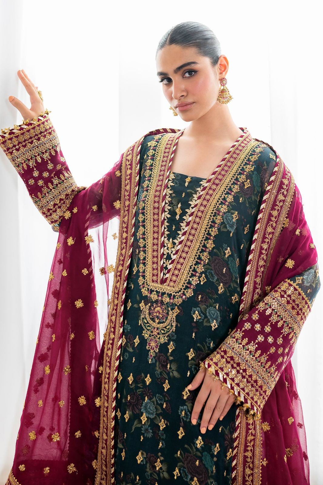 Baroque Luxury Chiffon Unstitched Replica