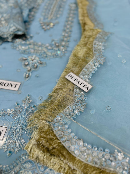 Alizeh Organza Unstitched 3-Piece Suit