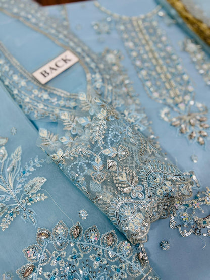 Alizeh Organza Unstitched 3-Piece Suit