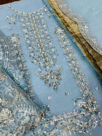 Alizeh Organza Unstitched 3-Piece Suit