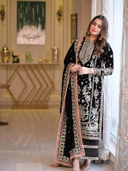 ANEELAS Luxury Velvet &amp; Chiffon Collection