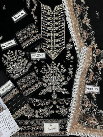 ANEELAS Luxury Velvet &amp; Chiffon Collection