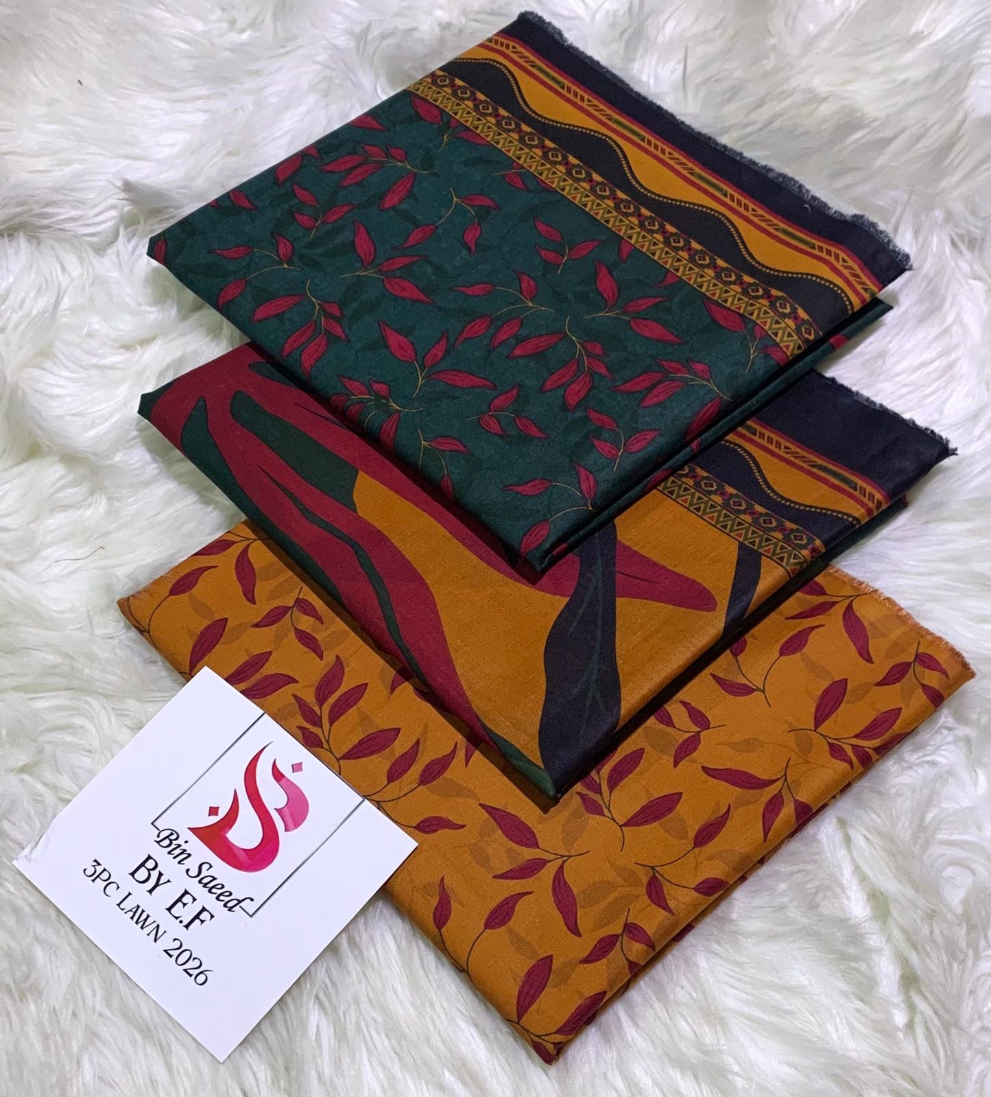 *Bin Saeed 💯 Original *Printed 3pc Collection*