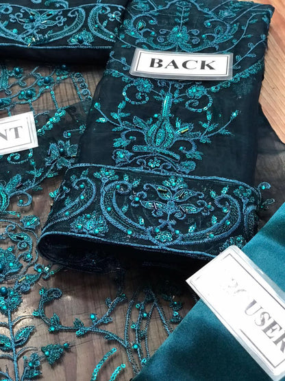 KANWAL MALIK | Luxury Embroidered Organza 3-Piece Suit
